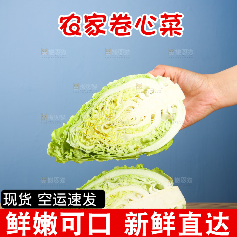 木底上的卷心菜