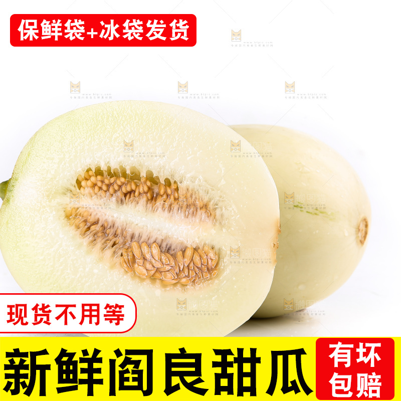 白底上的阎良甜瓜