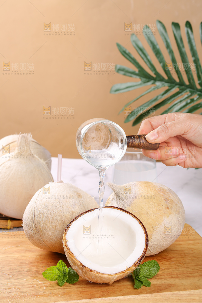浅底上的牛奶椰皇