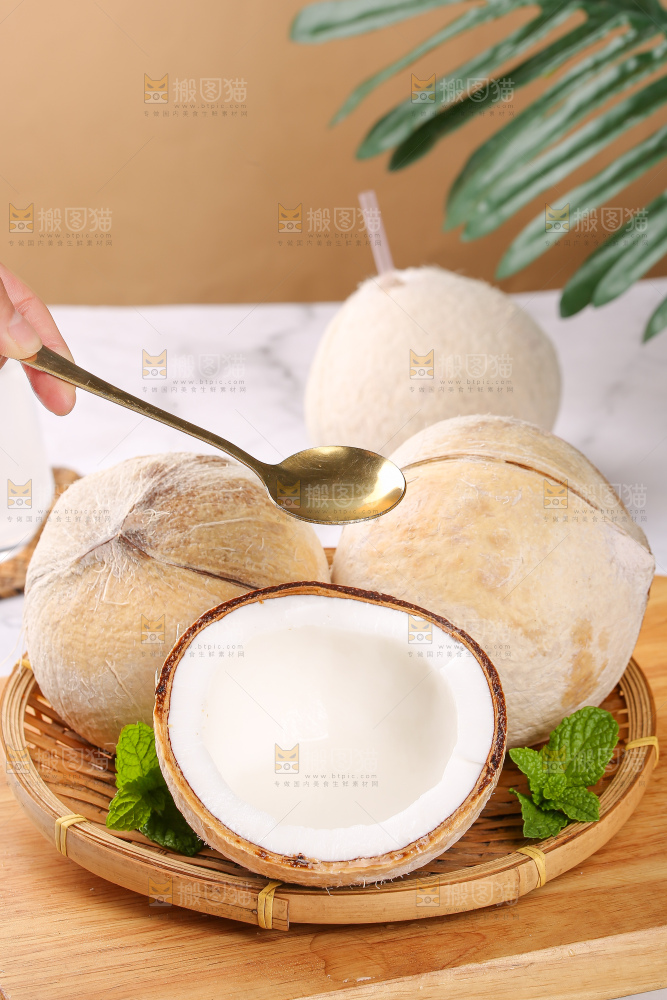 浅底上的牛奶椰皇