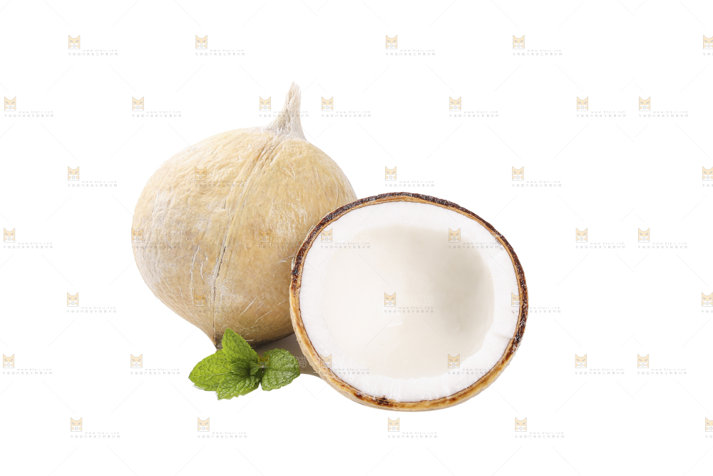 白底上的牛奶椰皇