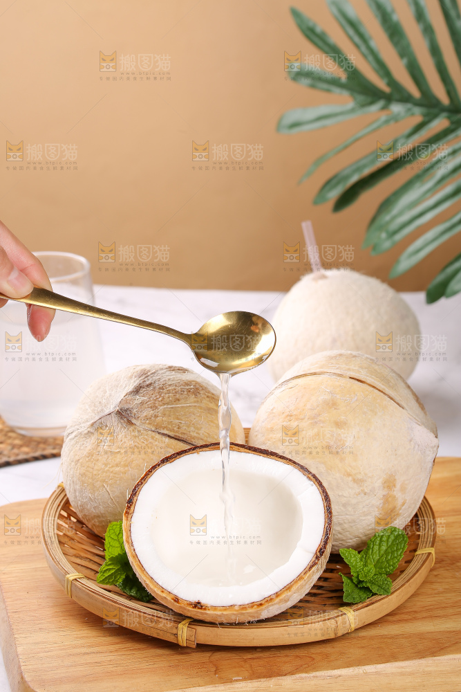 浅底上的牛奶椰皇
