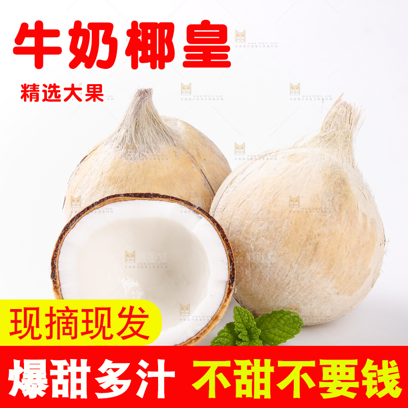 白底上的牛奶椰皇