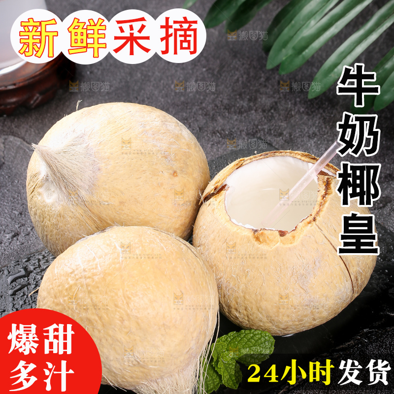 深底上的牛奶椰皇