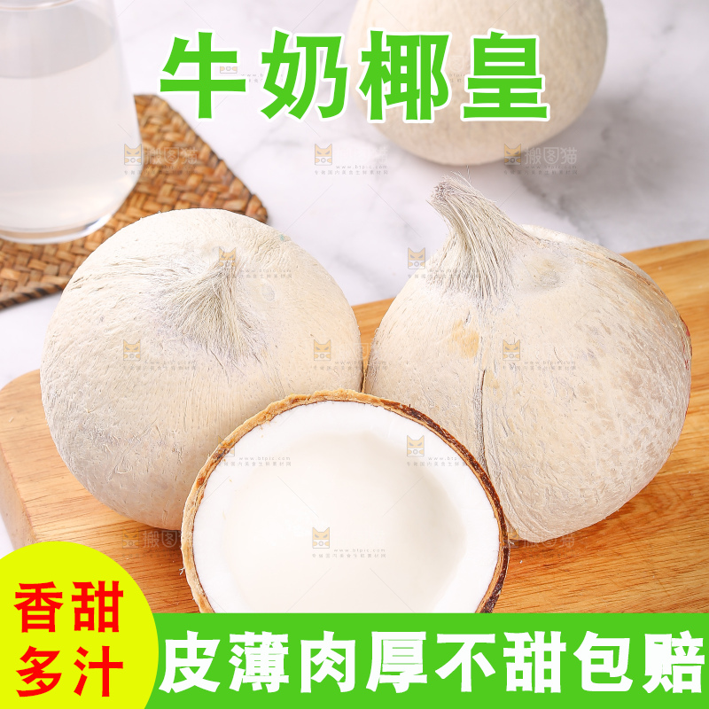 浅底上的牛奶椰皇