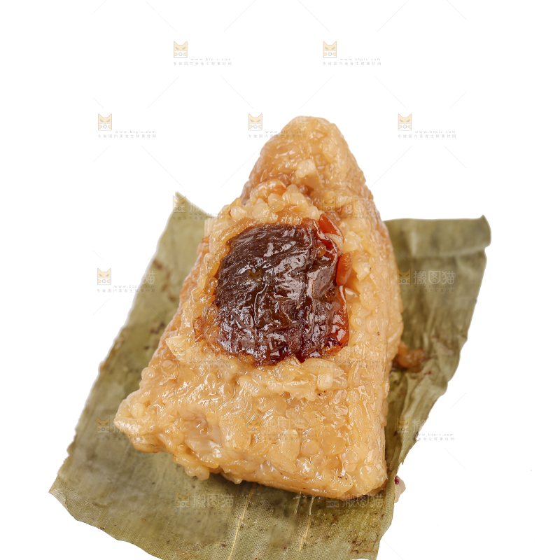 白底上的蜜枣粽