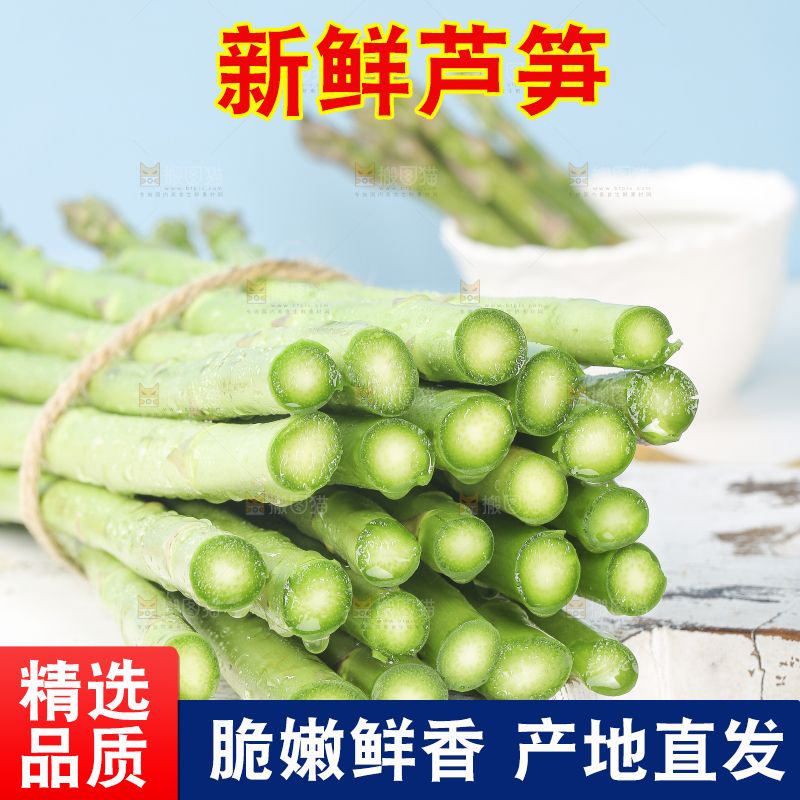 浅底上的青芦笋