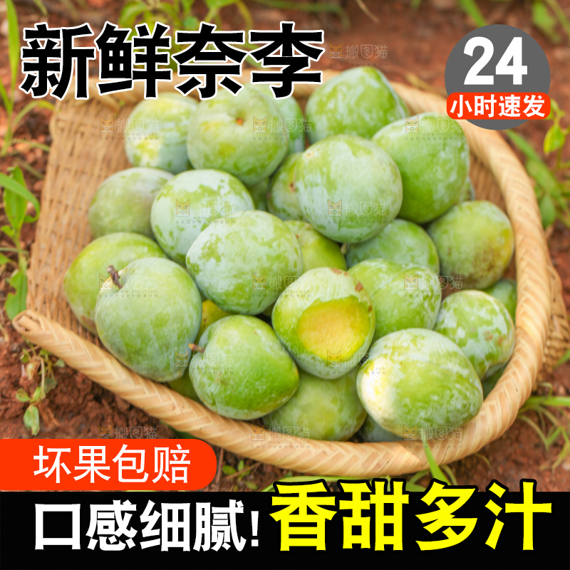 手里拿着新鲜奈李