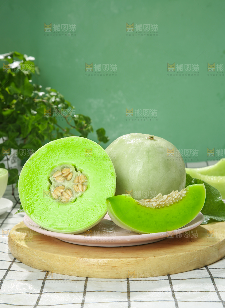 浅底上的玉菇甜瓜
