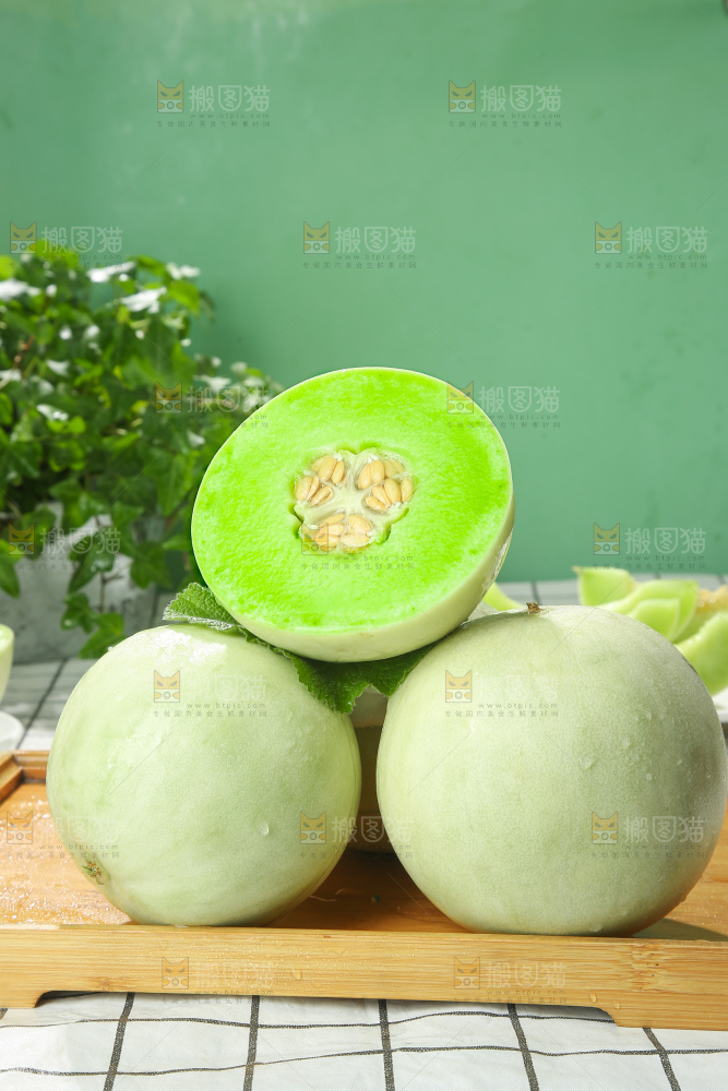 浅底上的玉菇甜瓜