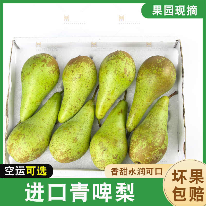 白底上的进口啤梨