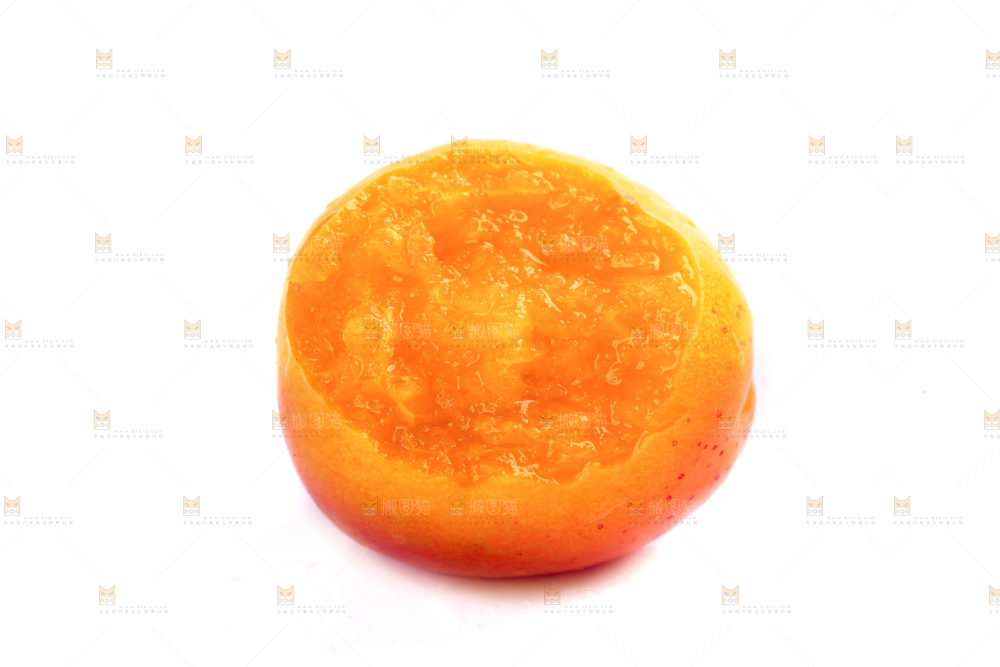 白底上的新疆小红杏