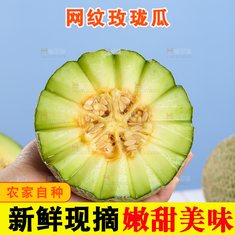 浅底上的玫珑蜜瓜