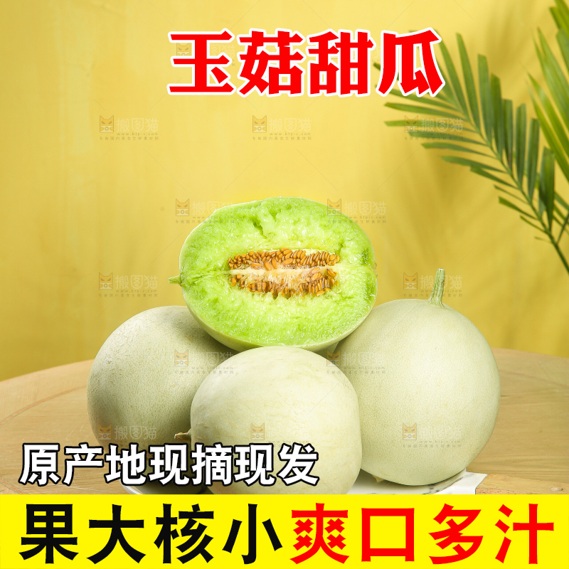 木底上的玉菇甜瓜