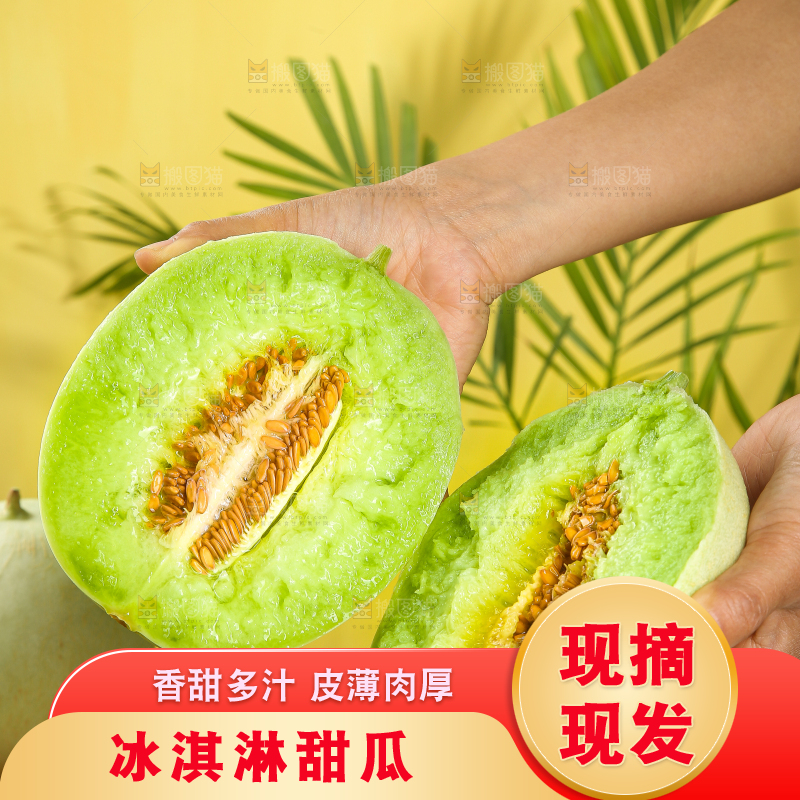 木底上的玉菇甜瓜