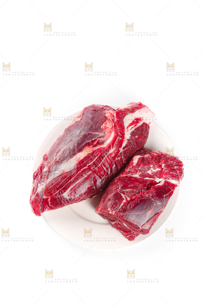 白底上的牛腱子