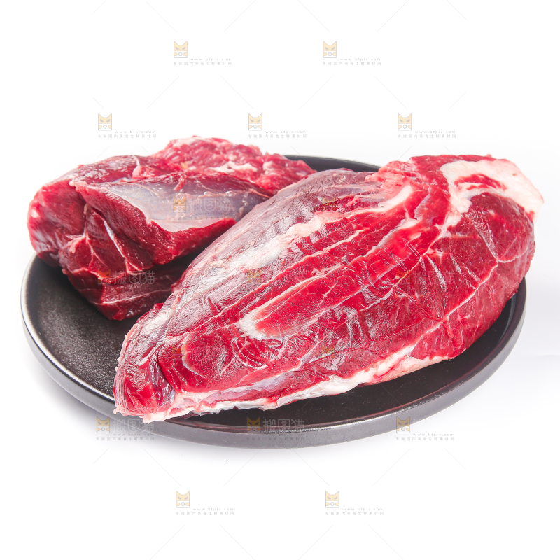 白底上的牛腱子