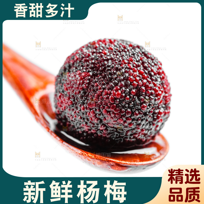 白底上的仙居杨梅