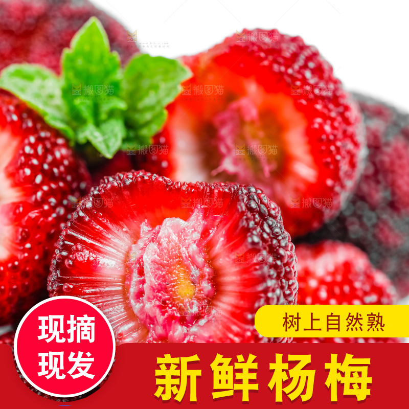 白底上的大杨梅