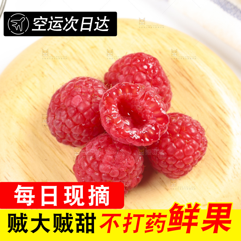浅底上的新鲜覆盆子