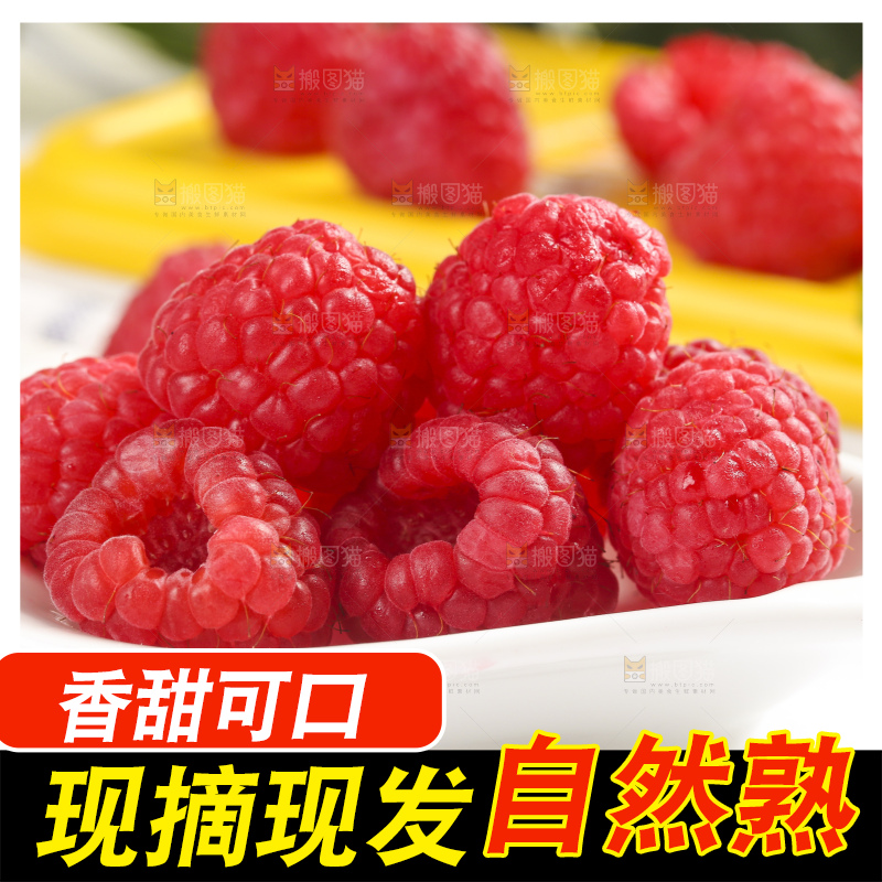 浅底上的新鲜覆盆子