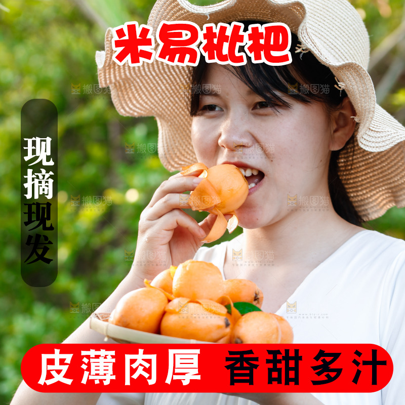 手里拿着米易枇杷