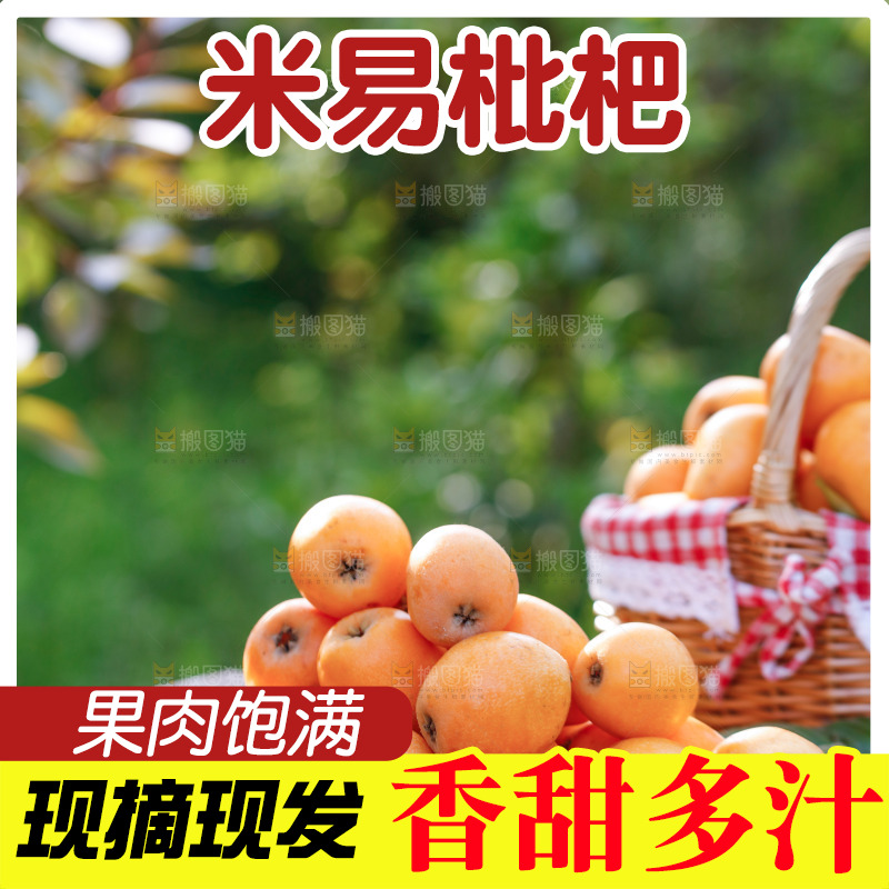 桌子上放着米易枇杷