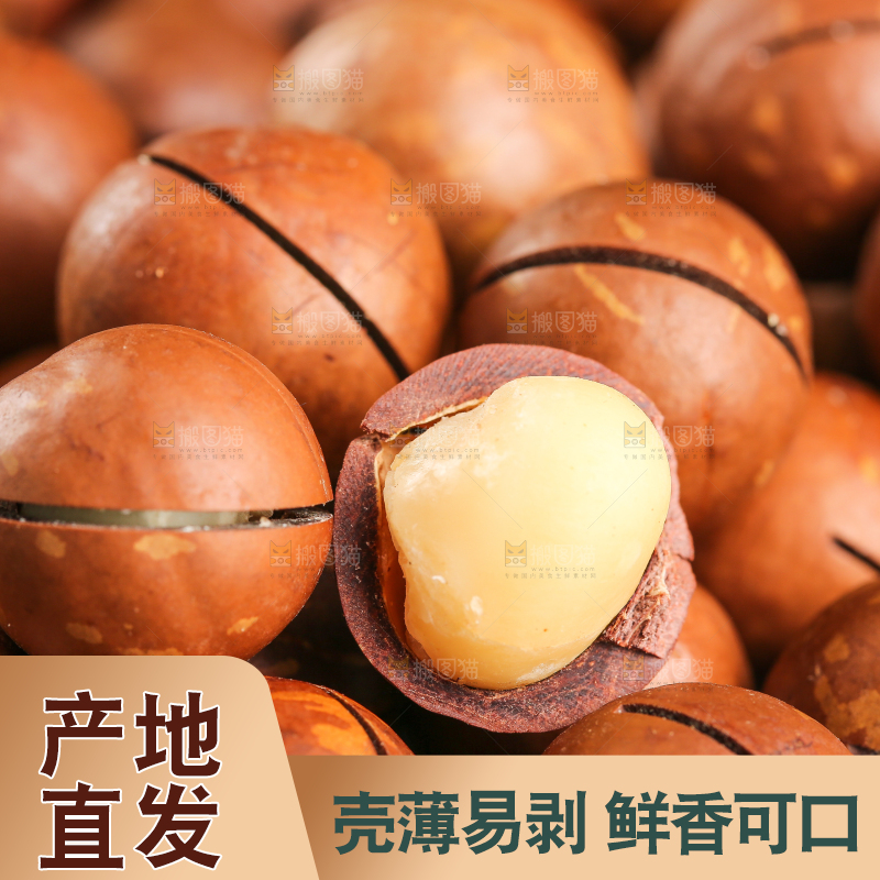 深底上的夏威夷果