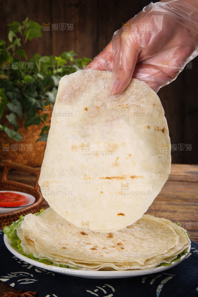 深底上的卷饼