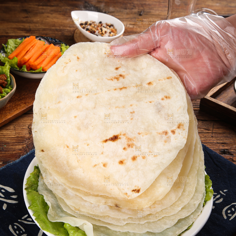 深底上的卷饼