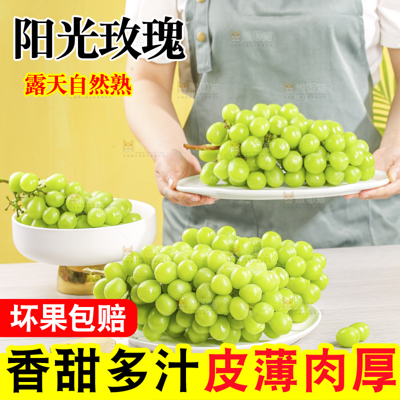 浅底上的阳光玫瑰青提