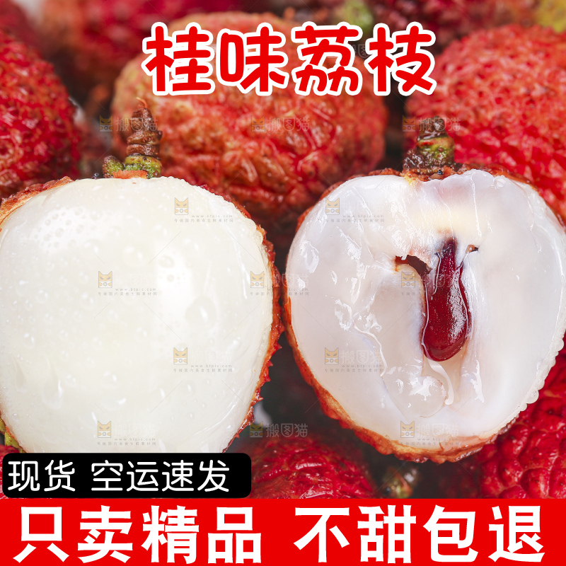 浅底上的桂味荔枝