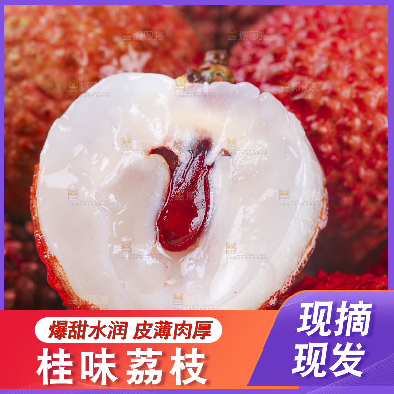 浅底上的桂味荔枝