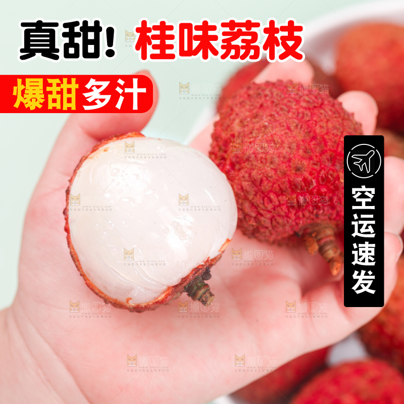 浅底上的桂味荔枝