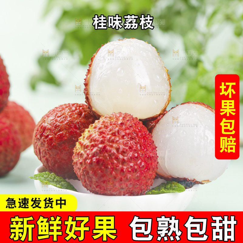 浅底上的桂味荔枝