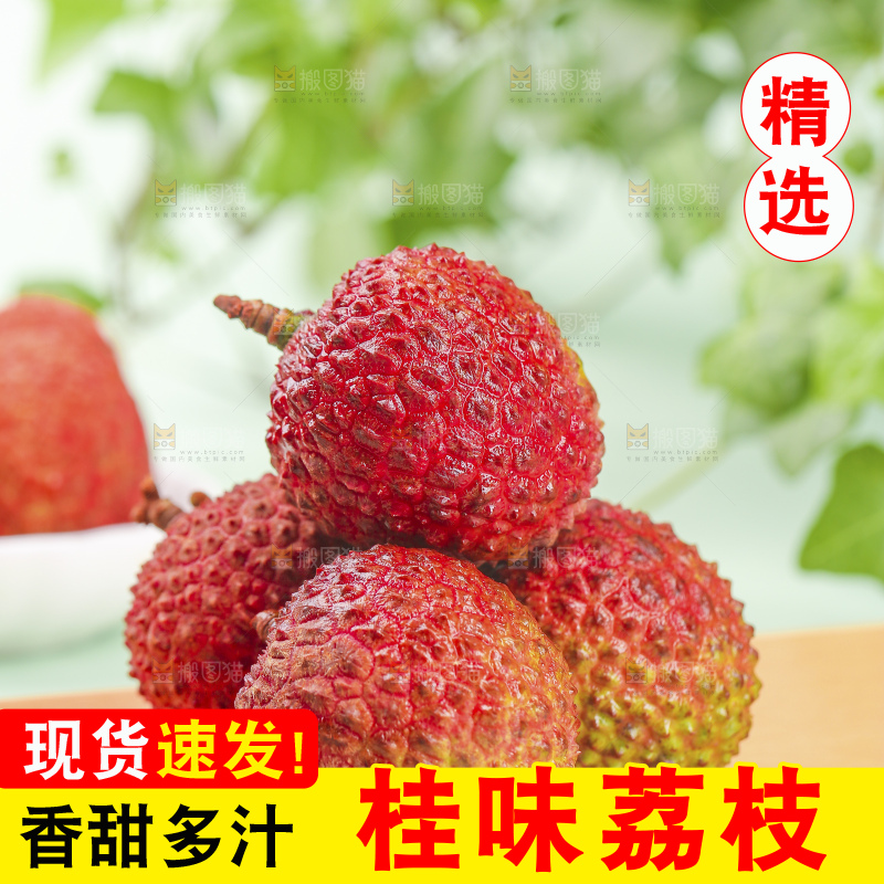 浅底上的桂味荔枝