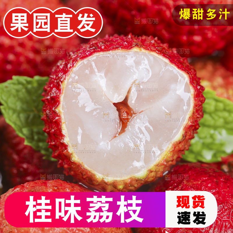 浅底上的桂味荔枝