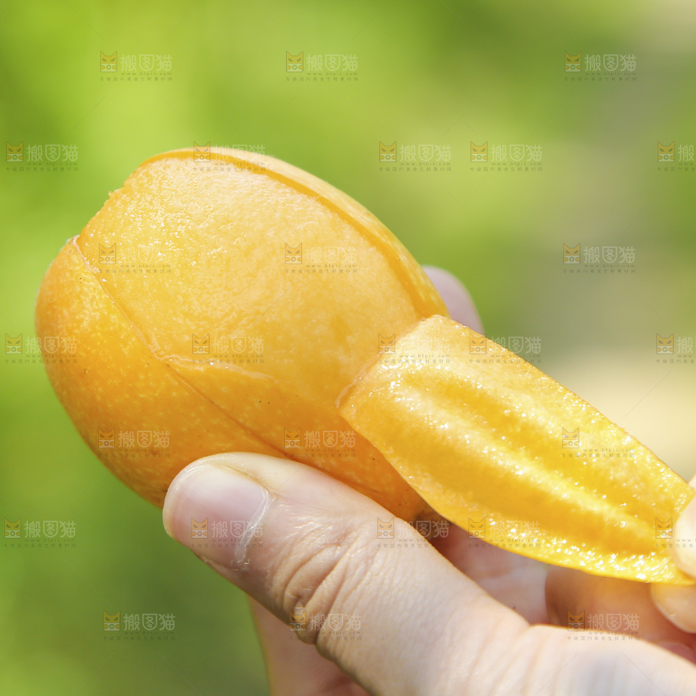 手里拿着五星枇杷