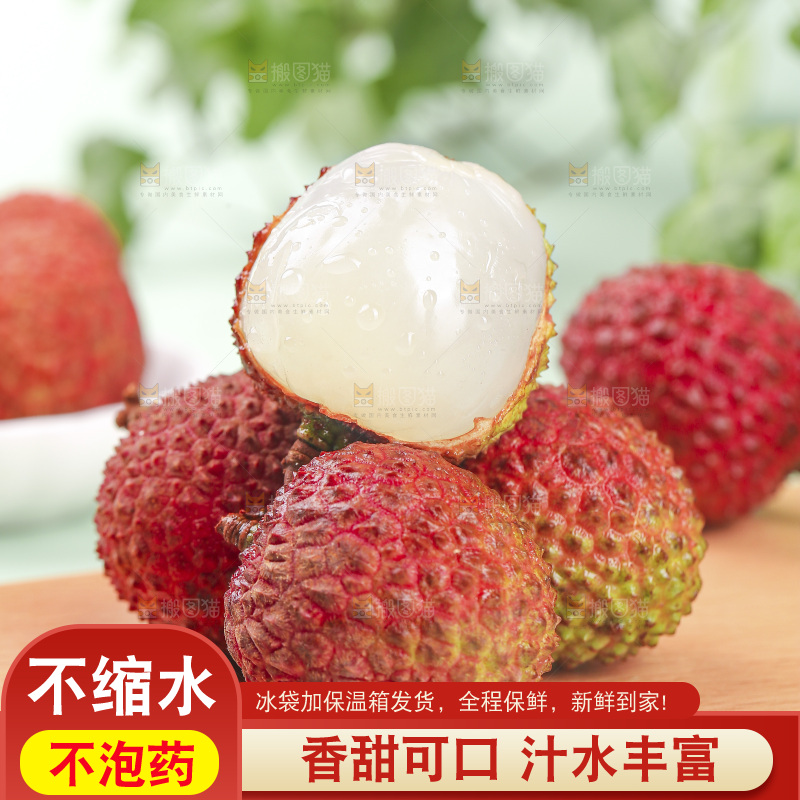 浅底上的桂味荔枝