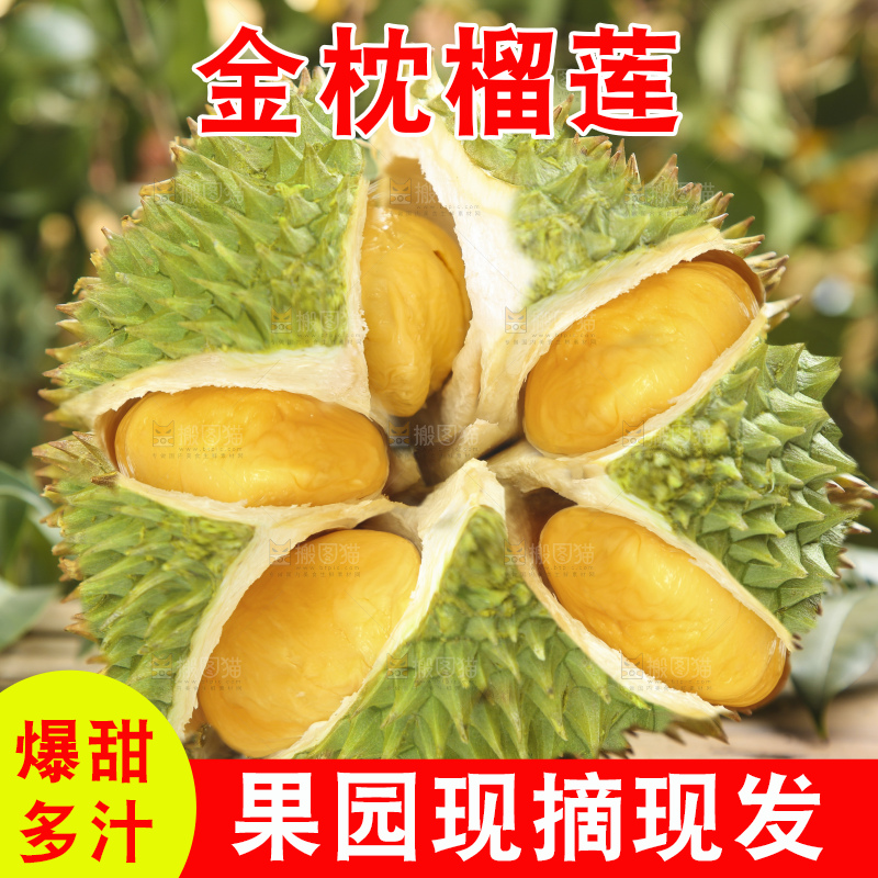 木底上的金枕榴莲