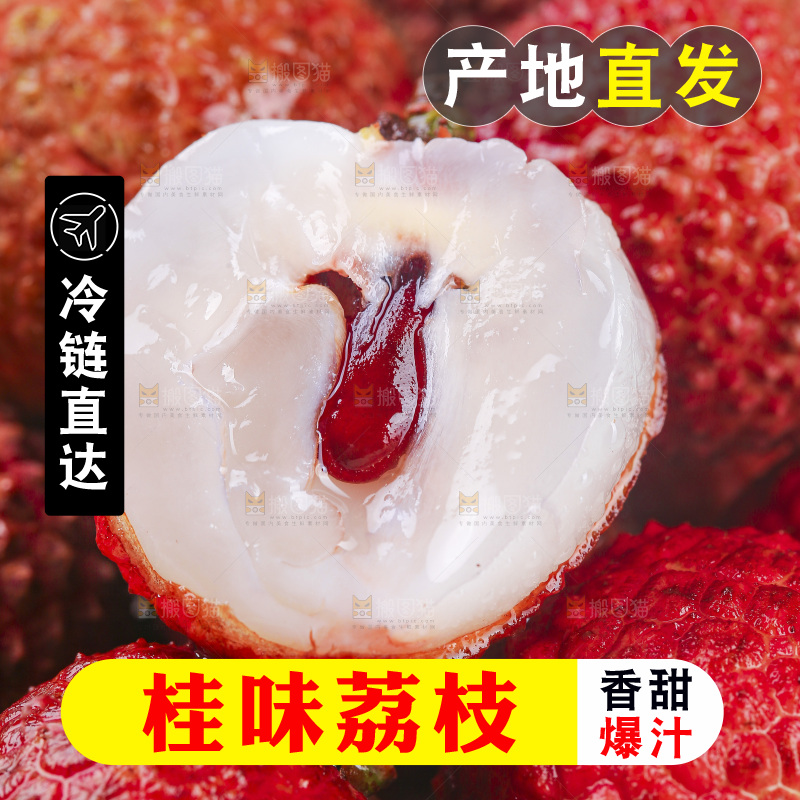 浅底上的桂味荔枝