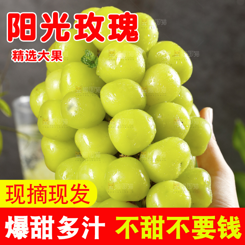 手里拿着阳光玫瑰