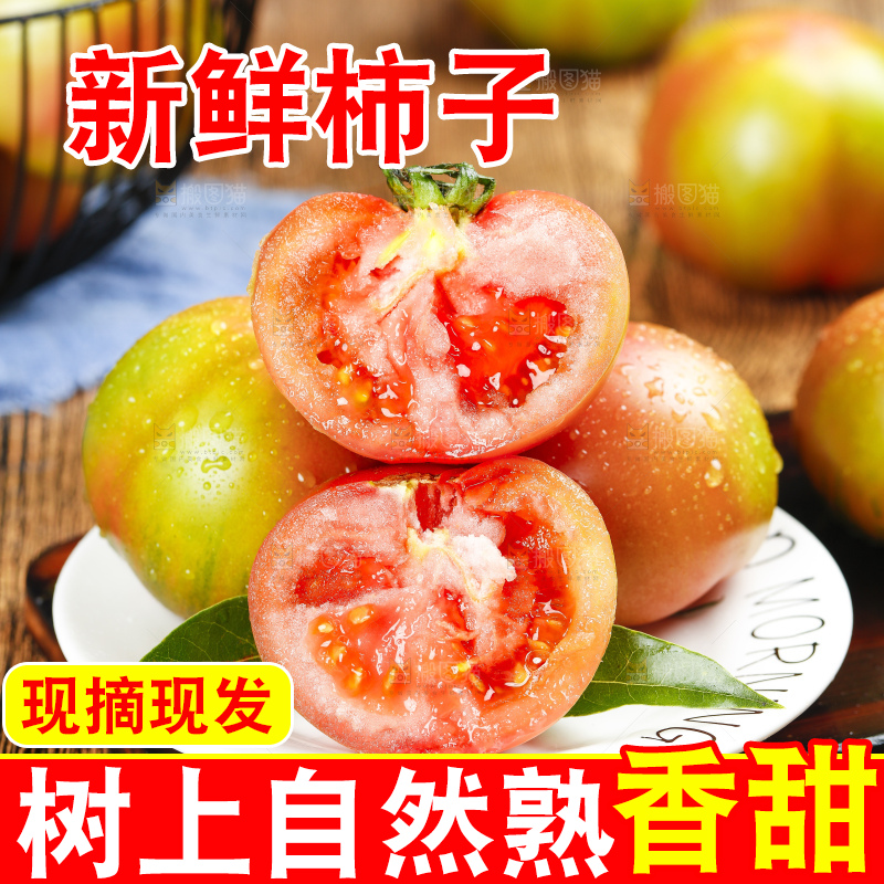 浅底上的铁皮柿子