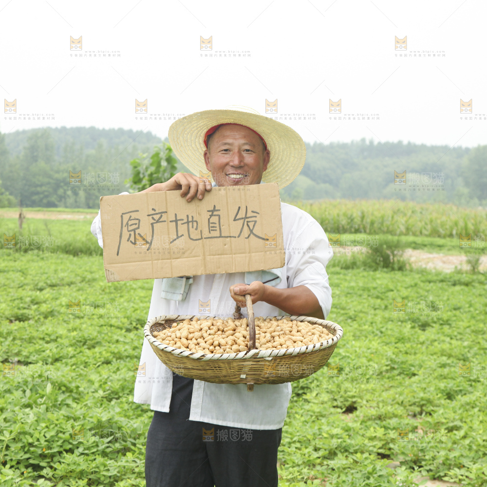 手里拿着现挖花生