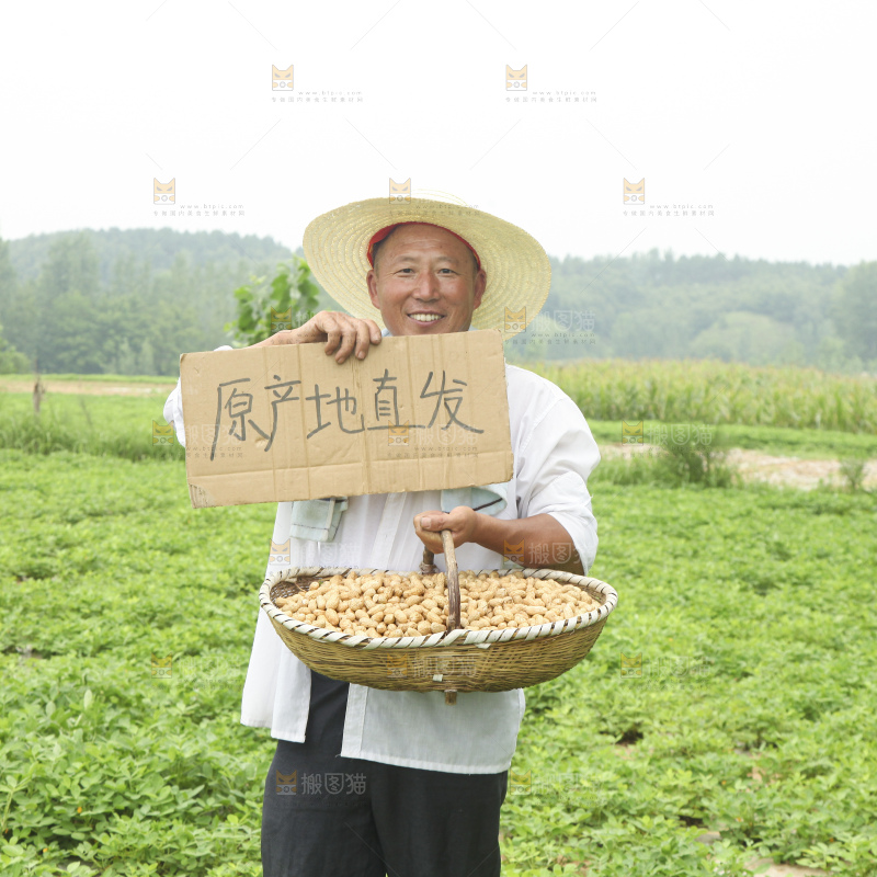 手里拿着现挖花生