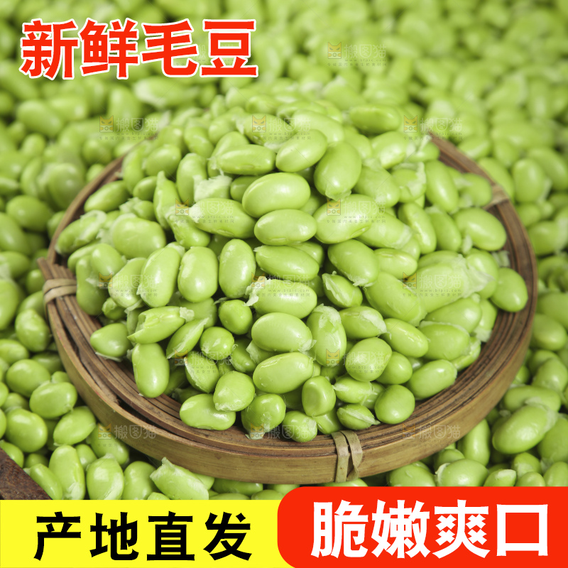 堆放在的毛豆仁
