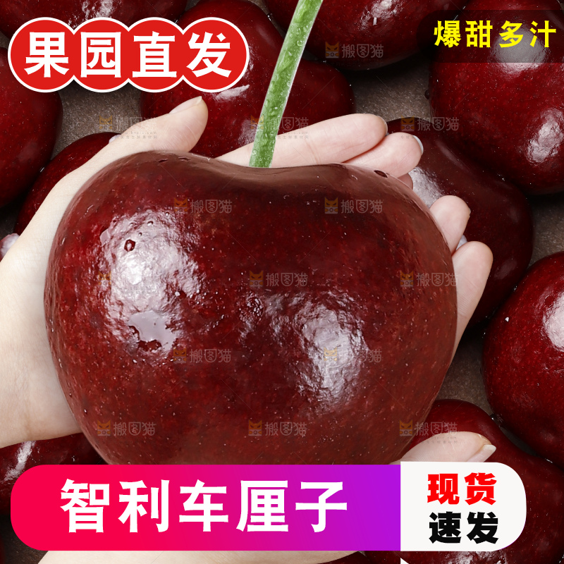 手里拿着车厘子