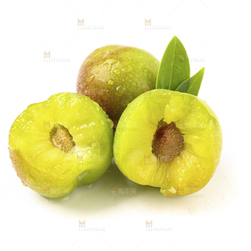 白底上的茵红李子