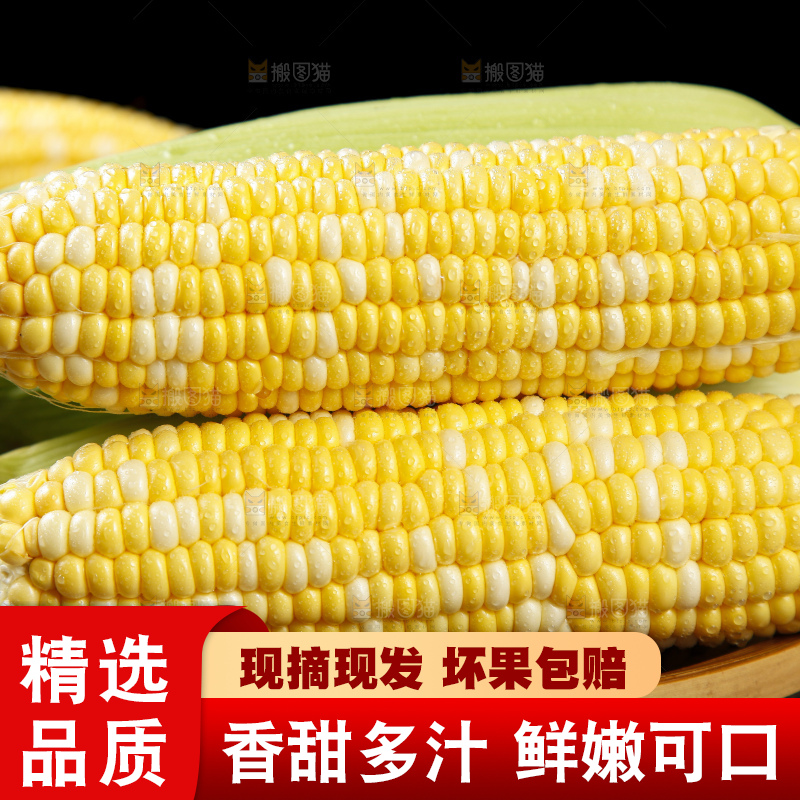 深底上的水果玉米