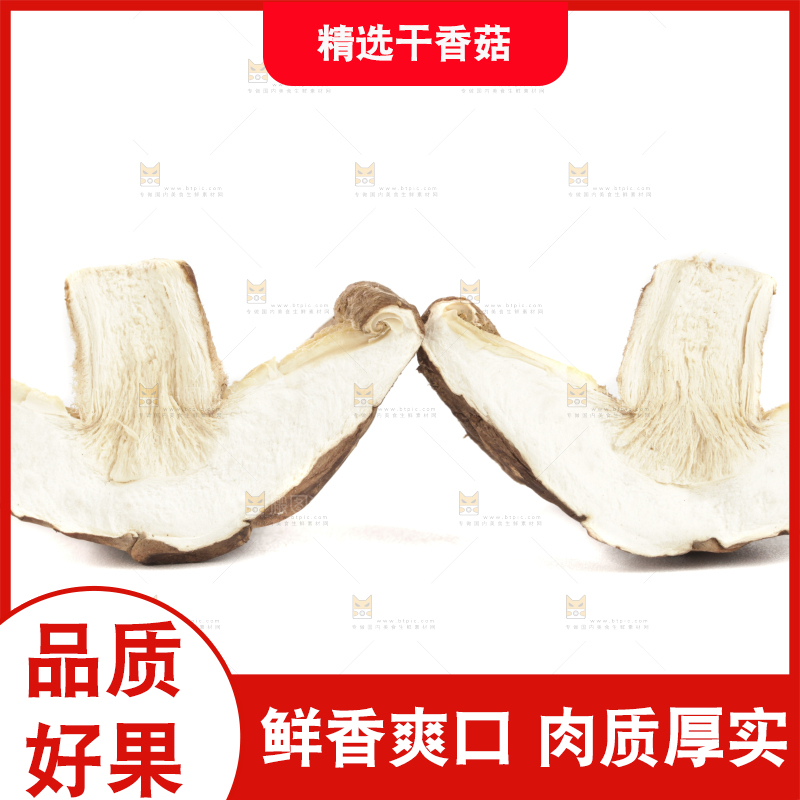 白底上的干香菇